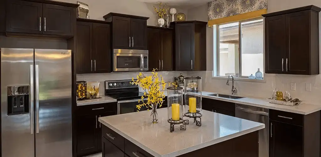 Cabinet painting results with freshly painted kitchen cabinets in Colorado Springs, CO