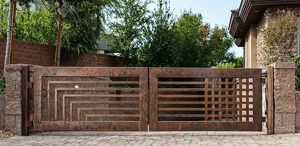 Custom driveway gate installation for a home entrance in Colorado Springs, CO
